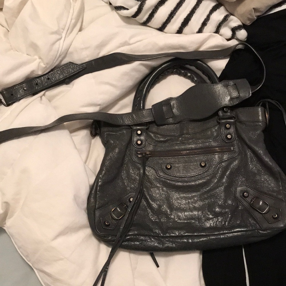 Balenciaga Classic Town Messenger Bag Fossil Grey - Picture 5 of 8